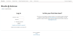 Desktop Screenshot of moodle.ambrose.edu