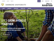 Tablet Screenshot of ambrose.edu